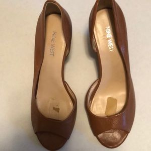 9 west wedge peep toe shoe